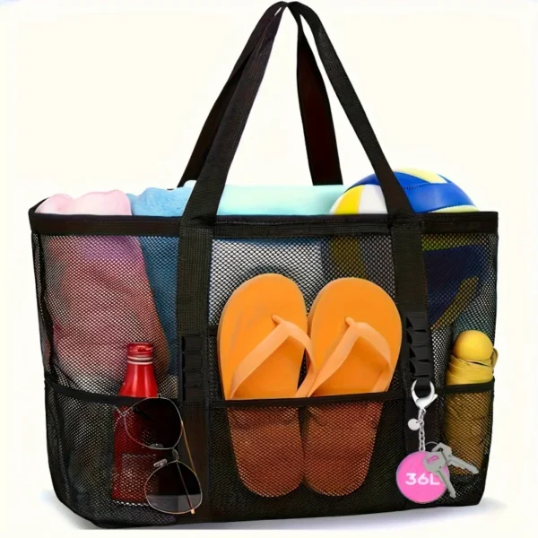 The Seaside Carryall — Large Mesh Beach Bag